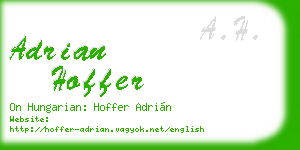 adrian hoffer business card